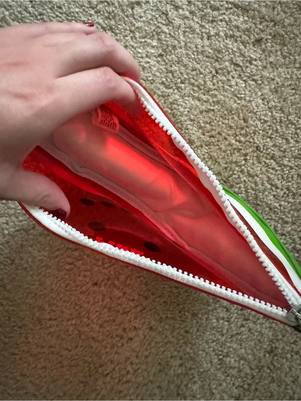 PINK Victoria's Secret Kids Watermelon Pouch in Red, Green & White